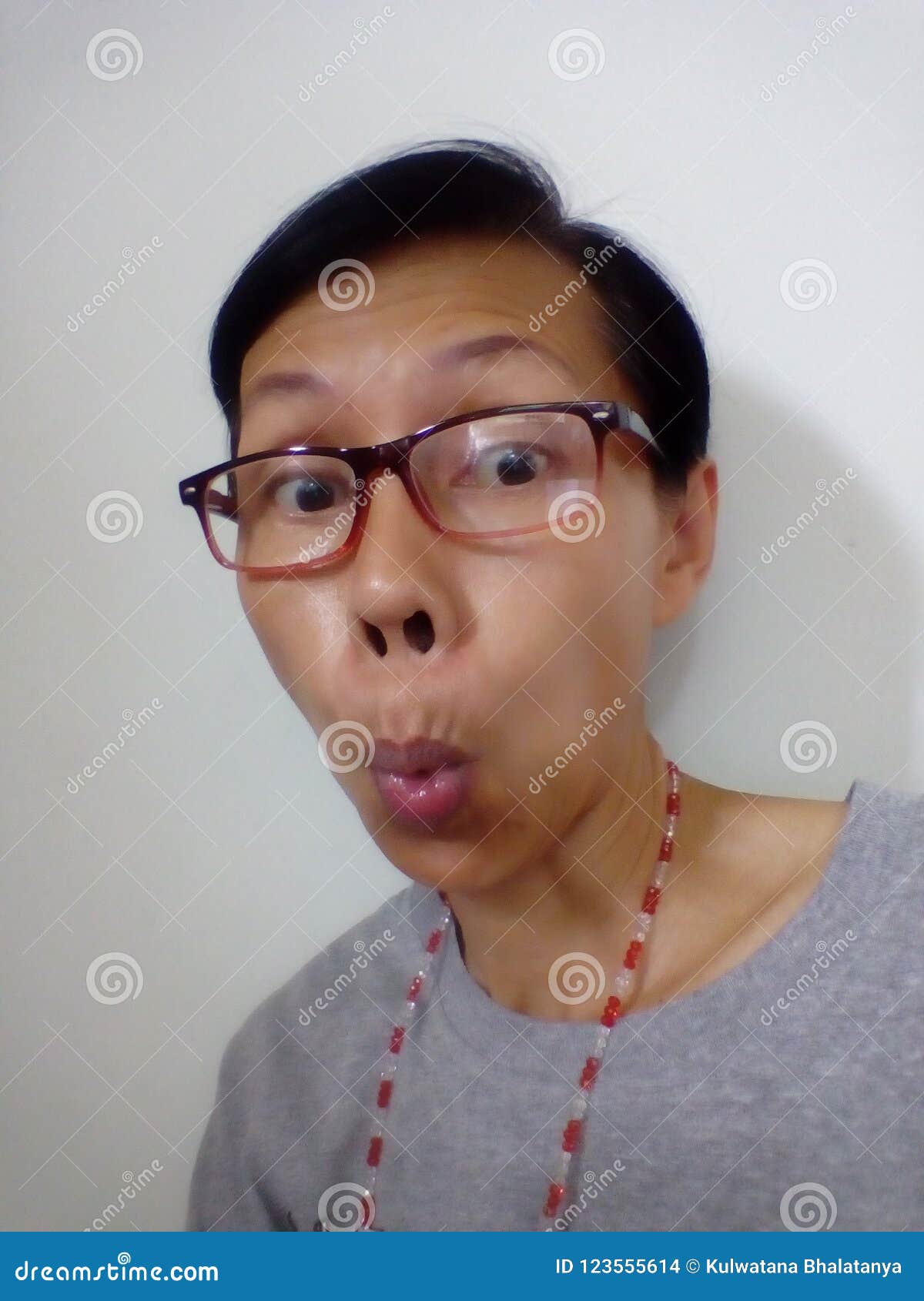 Funny face. stock photo. Image of face, funny, woman - 123555614