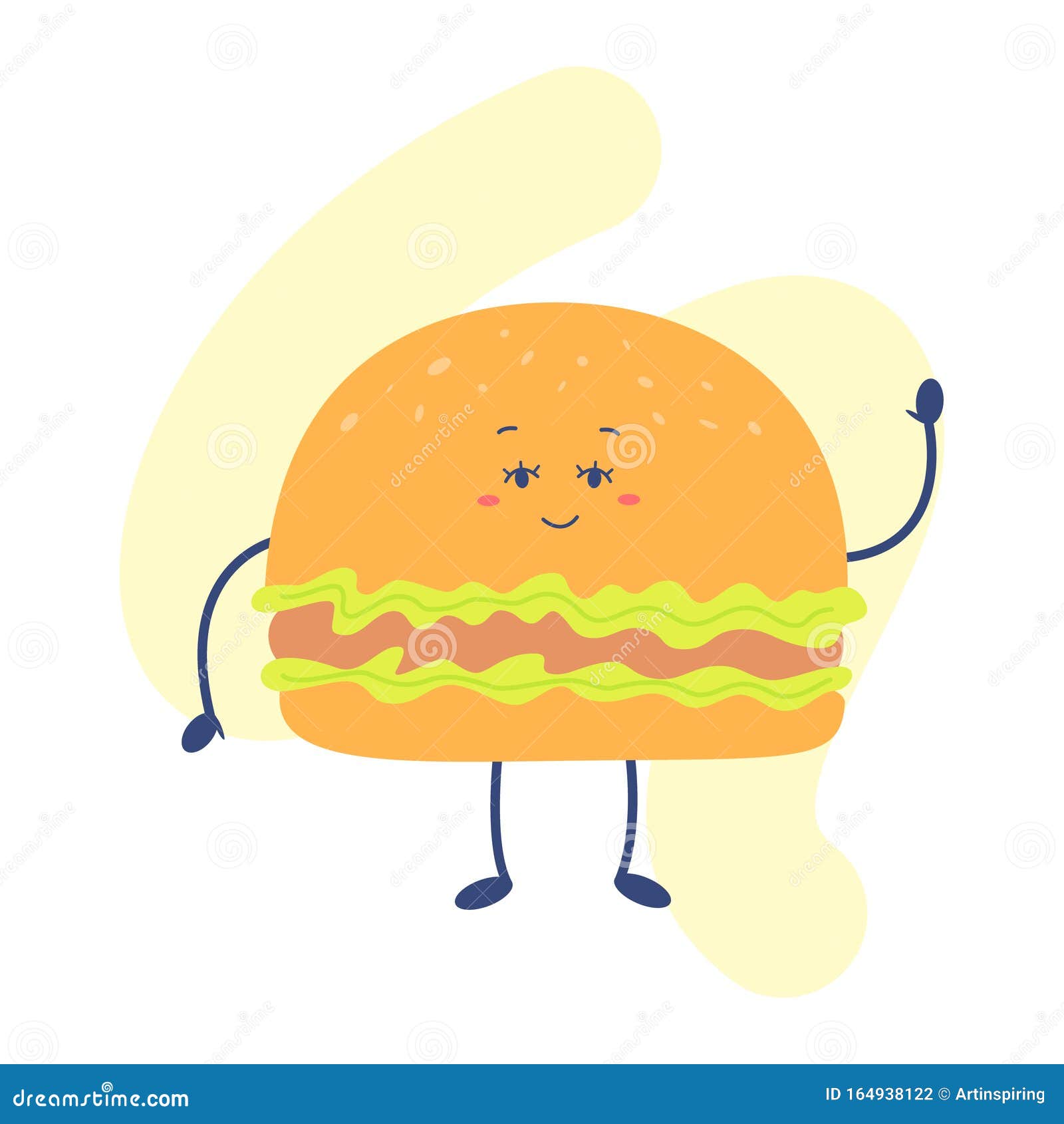 Funny Fast Food with Cute Face. Junk Food, Burger with Happy Smiling Face  Stock Vector - Illustration of drink, happy: 164938122