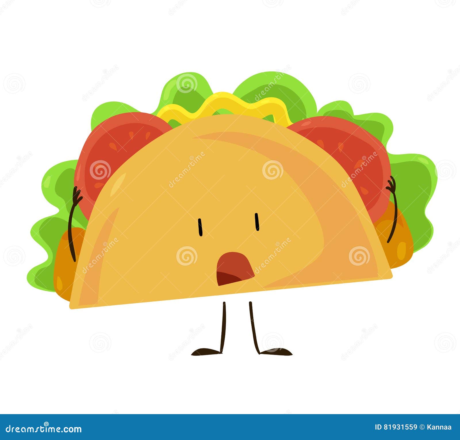 Funny fast food taco icon stock vector. Illustration of cooking - 81931559