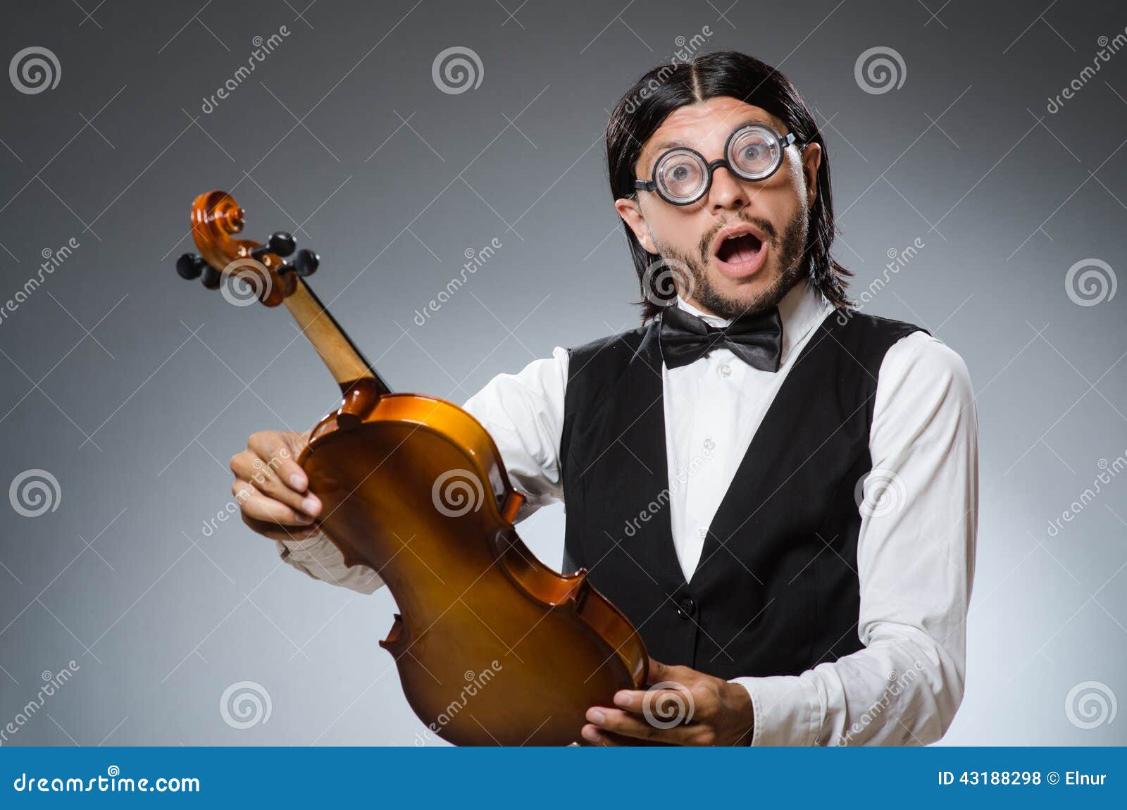 Funny fiddle violin player stock photo. Image of fiddle 43188298