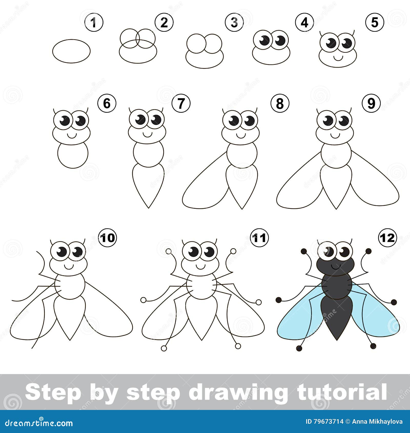 How To Draw A Fly Step by Step Drawing Guide by Dawn  DragoArt