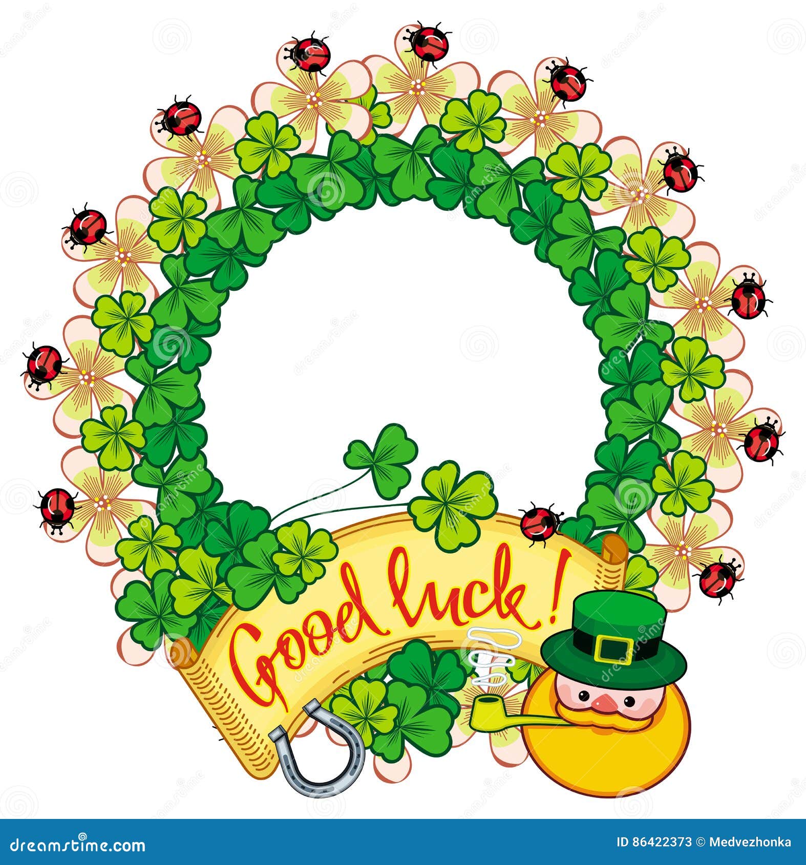 Funny Frame with Shamrock, Leprechaun and Text Good Luck!. Ras Stock Illustration - Illustration of green, cute: 86422373 Funny Frame with Shamrock, Leprechaun and Text Good Luck!. Ras Stock Illustration - Illustration of green, cute: 86422373