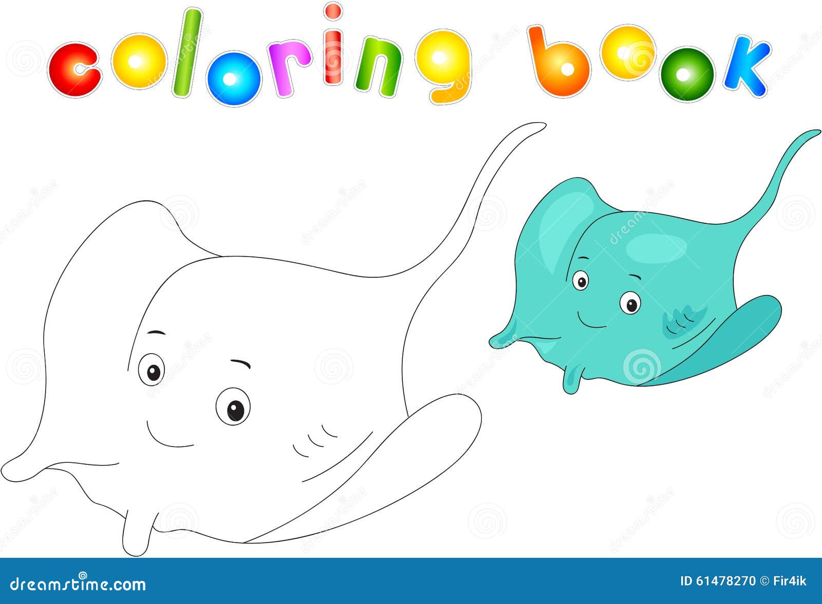 Download Funny And Friendly Cartoon Electric Stingray. Coloring ...