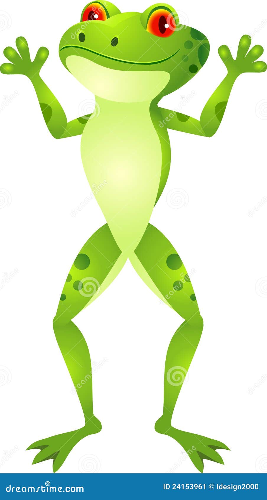 Funny frog cartoon stock illustration. Illustration of joyful - 24153961