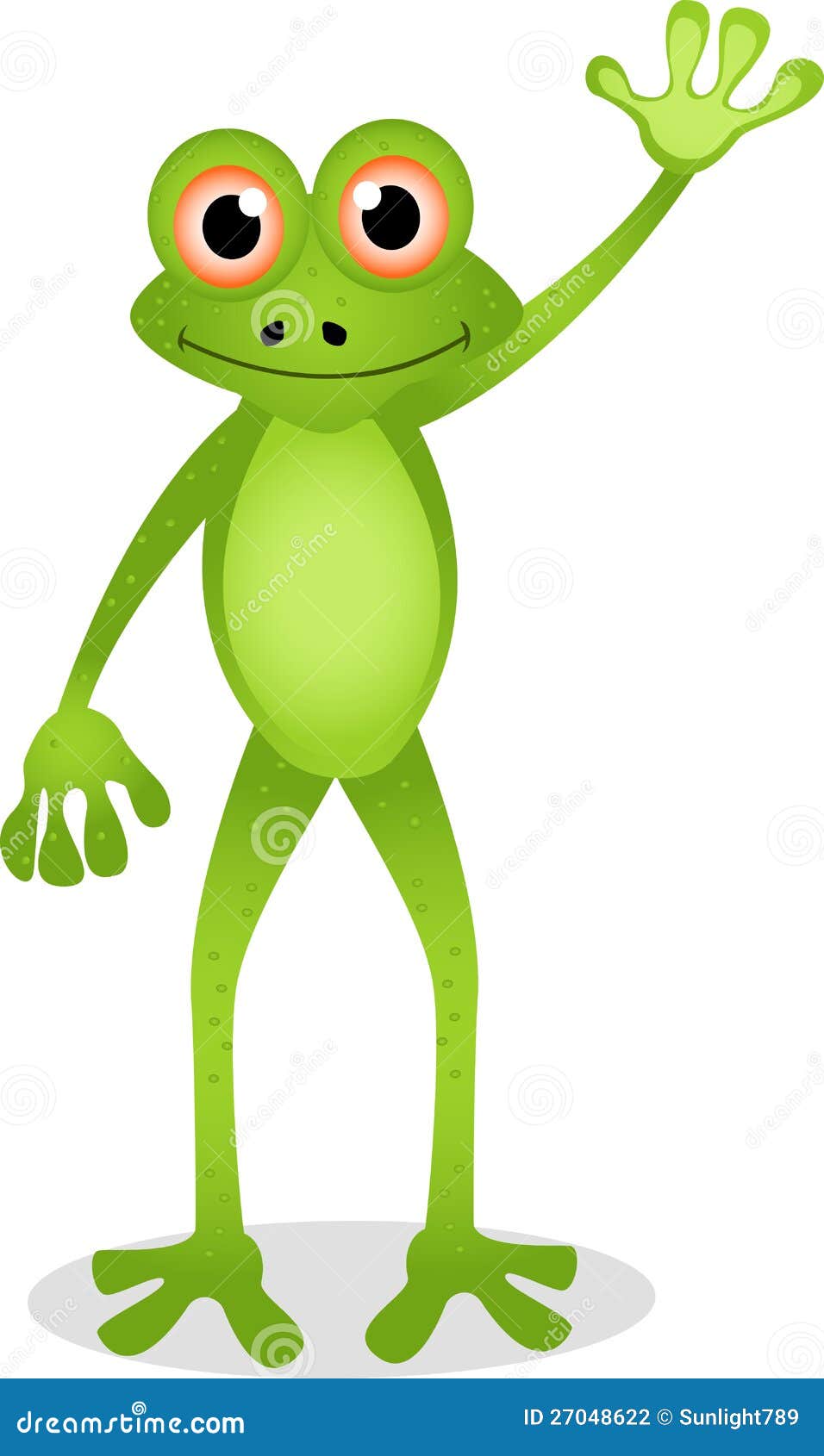 Funny frog cartoon stock illustration. Illustration of face - 27048622