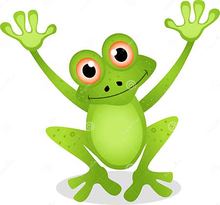 Funny frog cartoon stock illustration. Illustration of creature - 27048629
