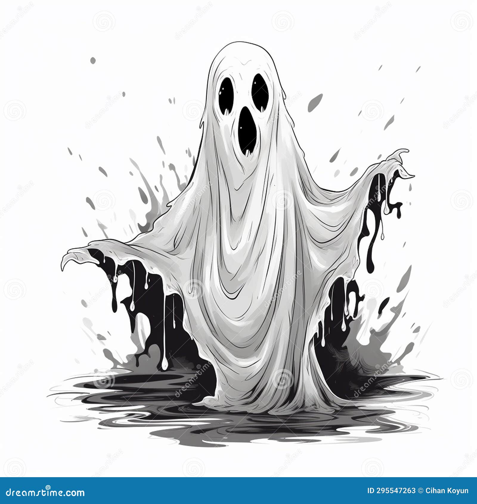 funny ghosts art light-hearted halloween charm