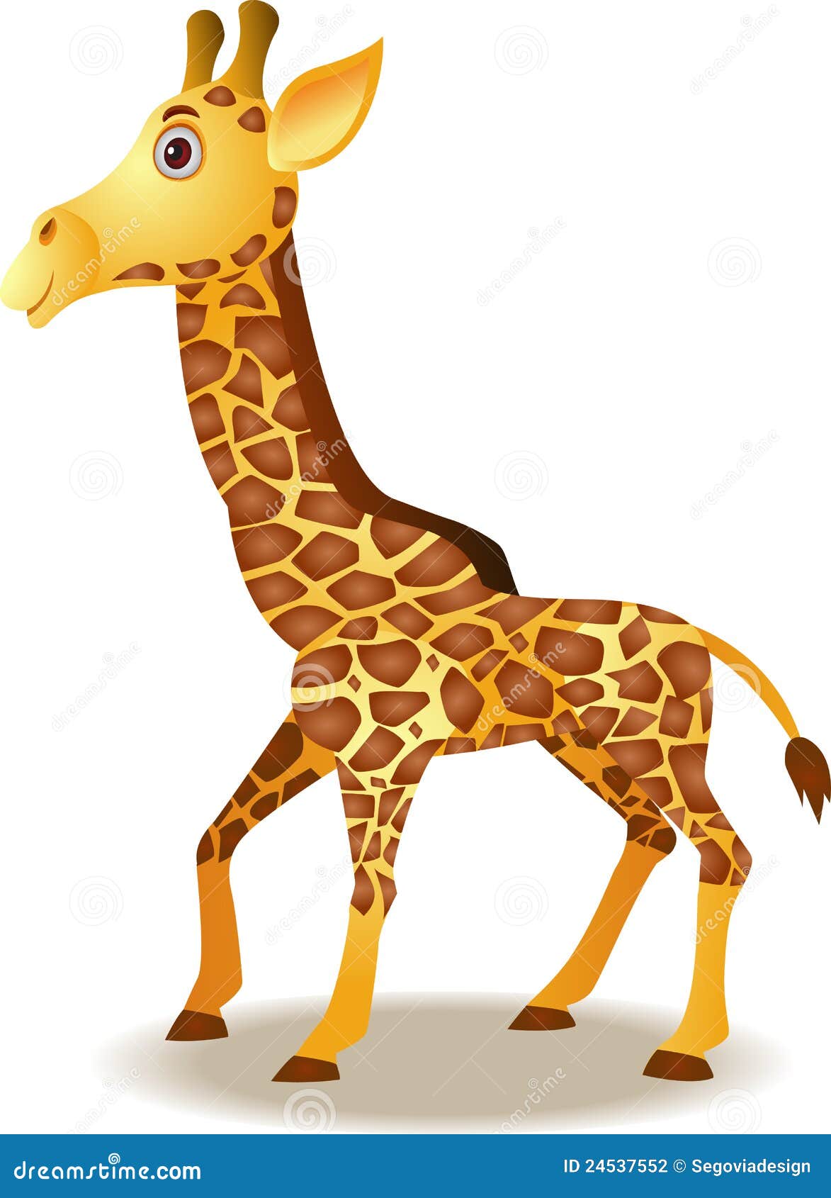 Funny giraffe cartoon stock vector. Illustration of nature - 24537552