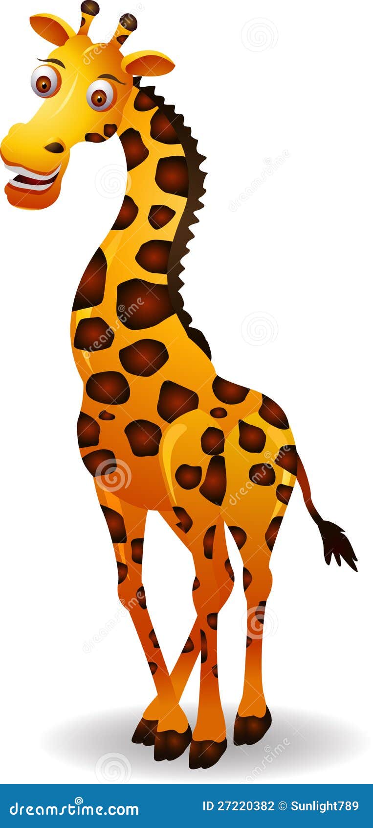 Funny giraffe cartoon stock illustration. Illustration of giraffe