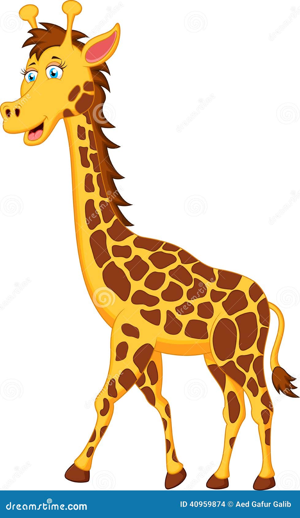 Funny Giraffe Cartoon Character Stock Vector Illustration of comic