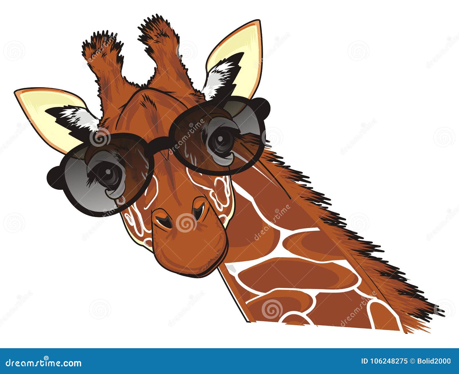 elektrode mund tro Giraffe and sunglasses stock illustration. Illustration of background -  106248275