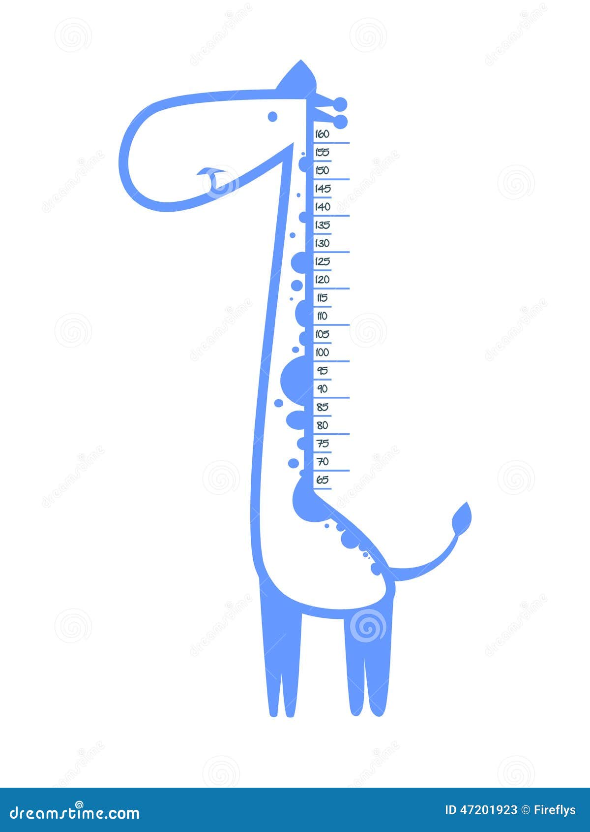 Funny giraffe (scale 1:4) stock vector. Illustration of blue - 47201923