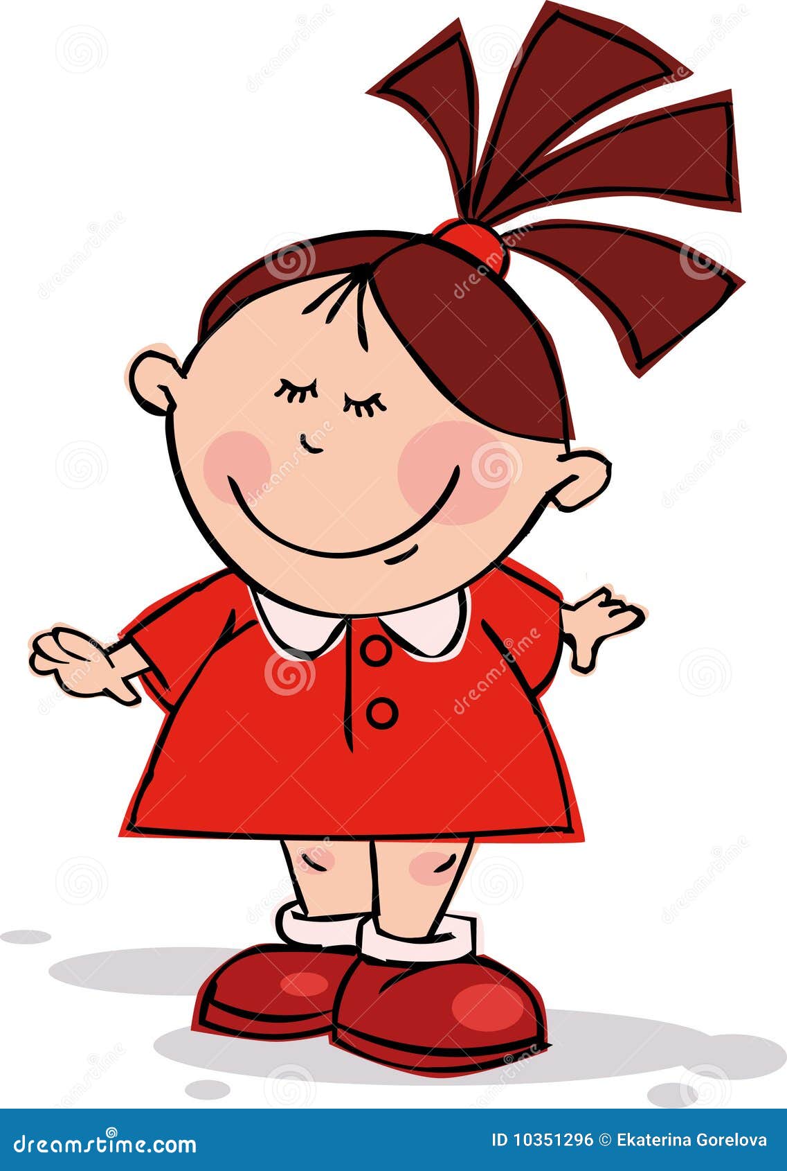 Funny girl stock vector. Illustration of eyes, legs, hands 10351296