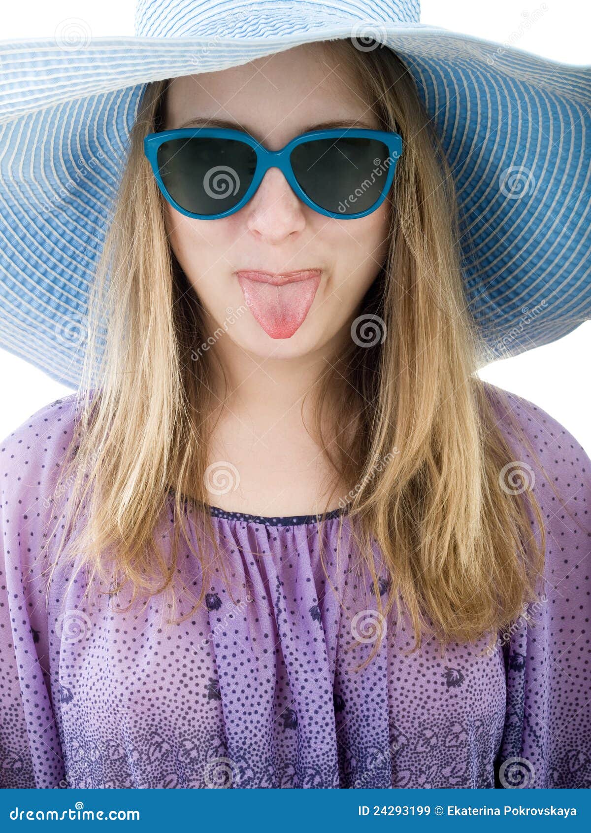Funny girl stock image. Image of girl, leisure, blue 24293199