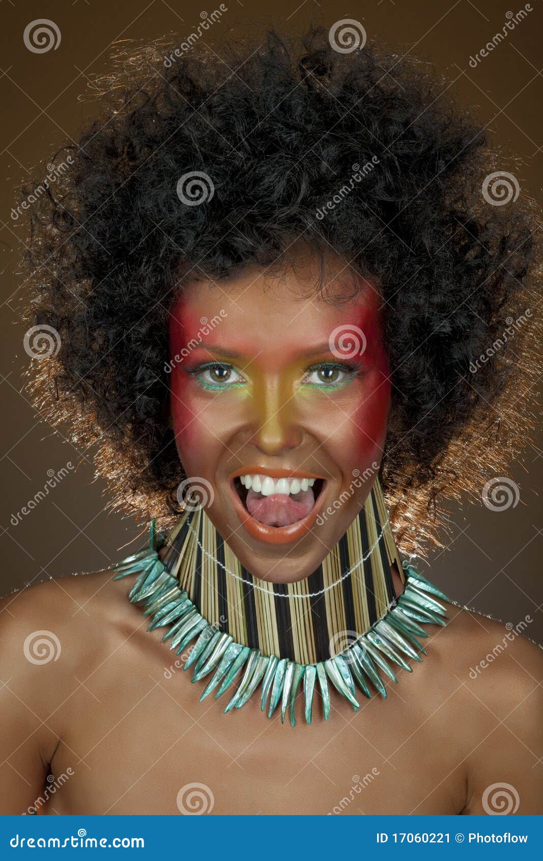 White girl afro