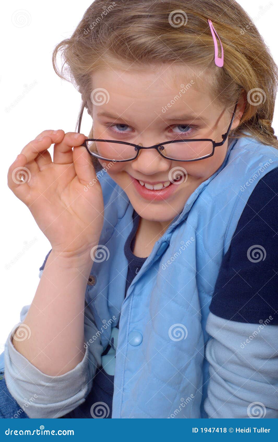 Funny girl with glasses stock photo. Image of isolated 1947418