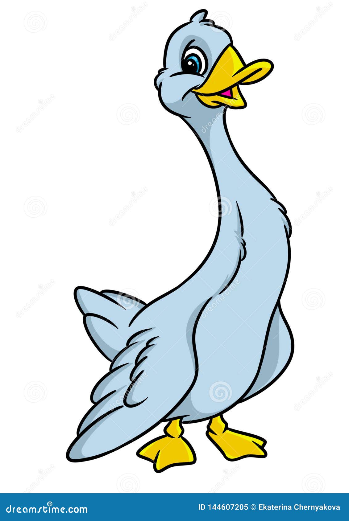 Funny Goose Animal Character Cartoon Illustration Stock Illustration -  Illustration of isolated, poultry: 144607205