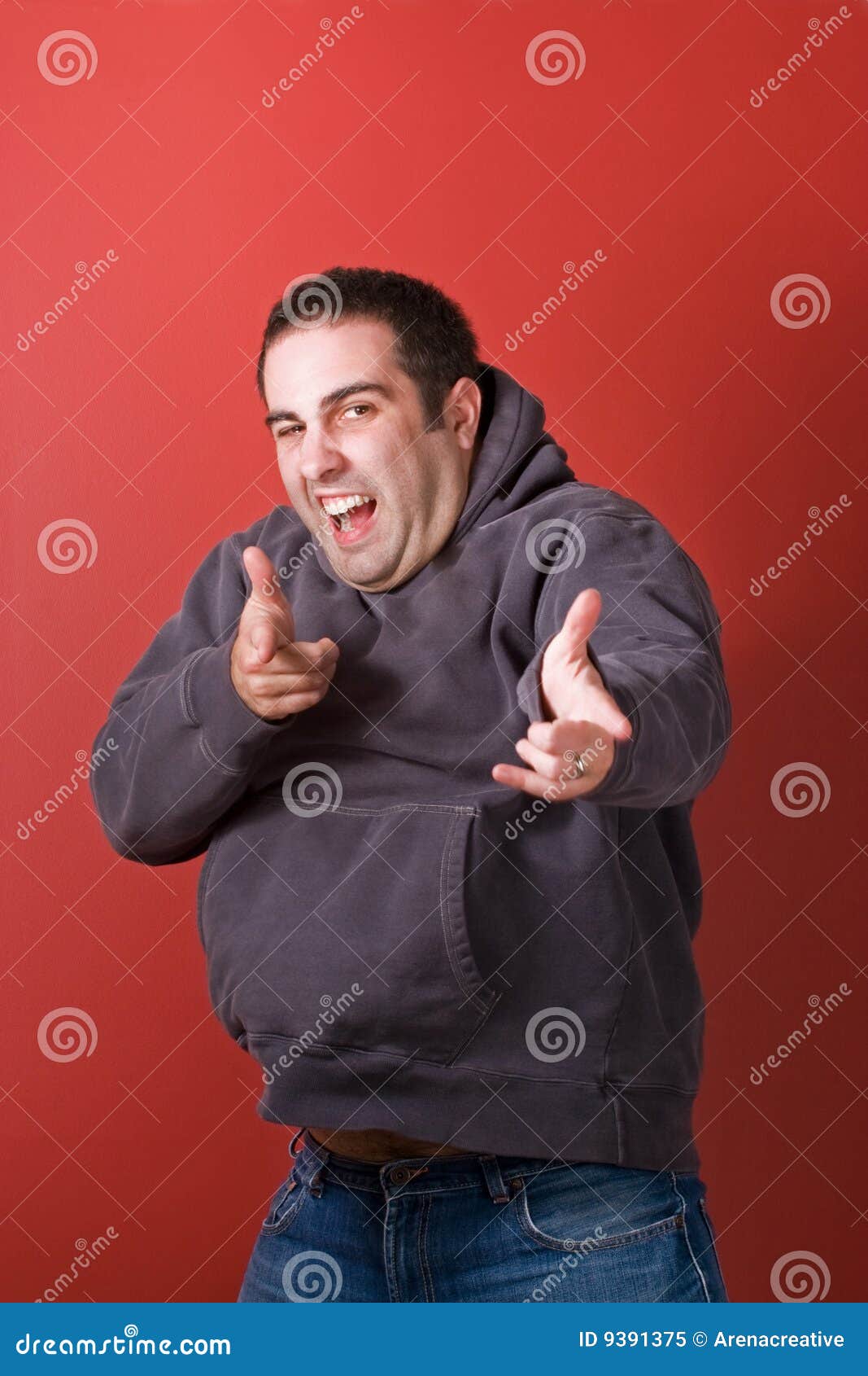 Funny Guy Pointing stock image. Image of happiness, attitude 9391375