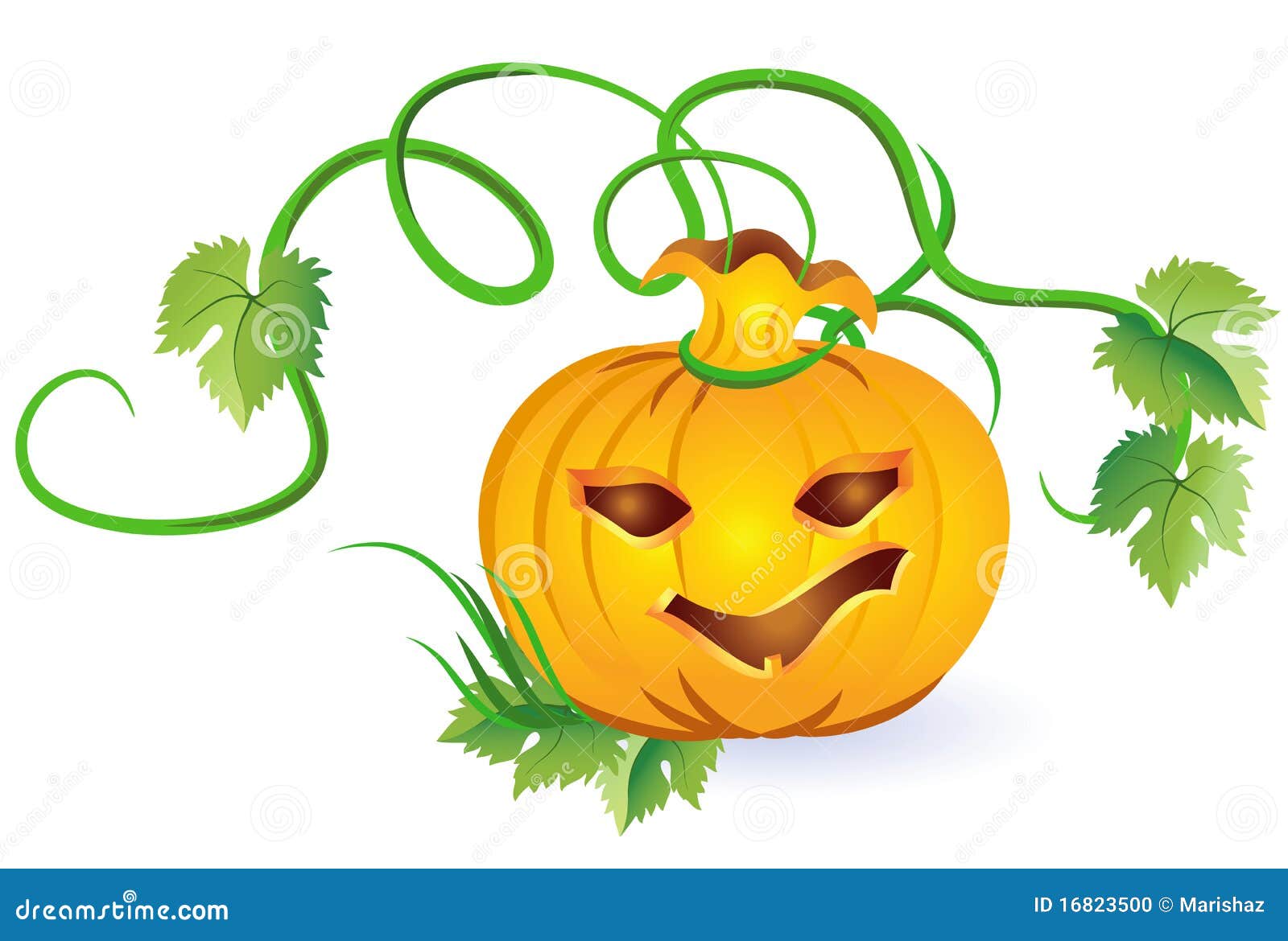 Funny halloween pumpkin stock vector. Illustration of funny - 16823500