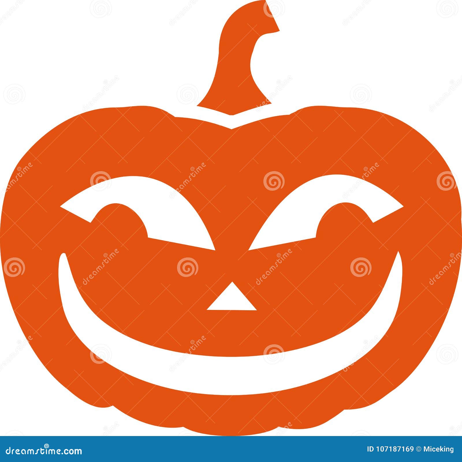 Funny halloween pumpkin stock vector. Illustration of creepy - 107187169