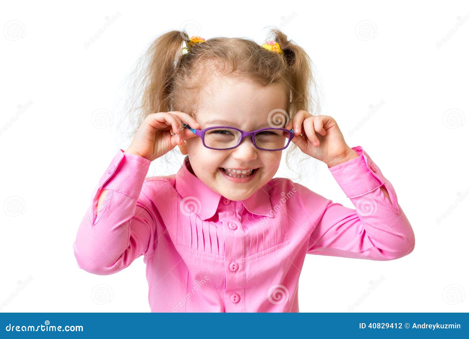 funny happy girl in glasses 