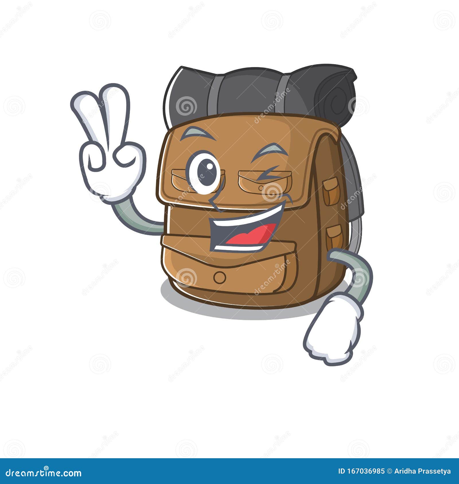 Funny Hiking Backpack Scroll Cartoon Character with Two Fingers Stock  Vector - Illustration of expression, claws: 167036985