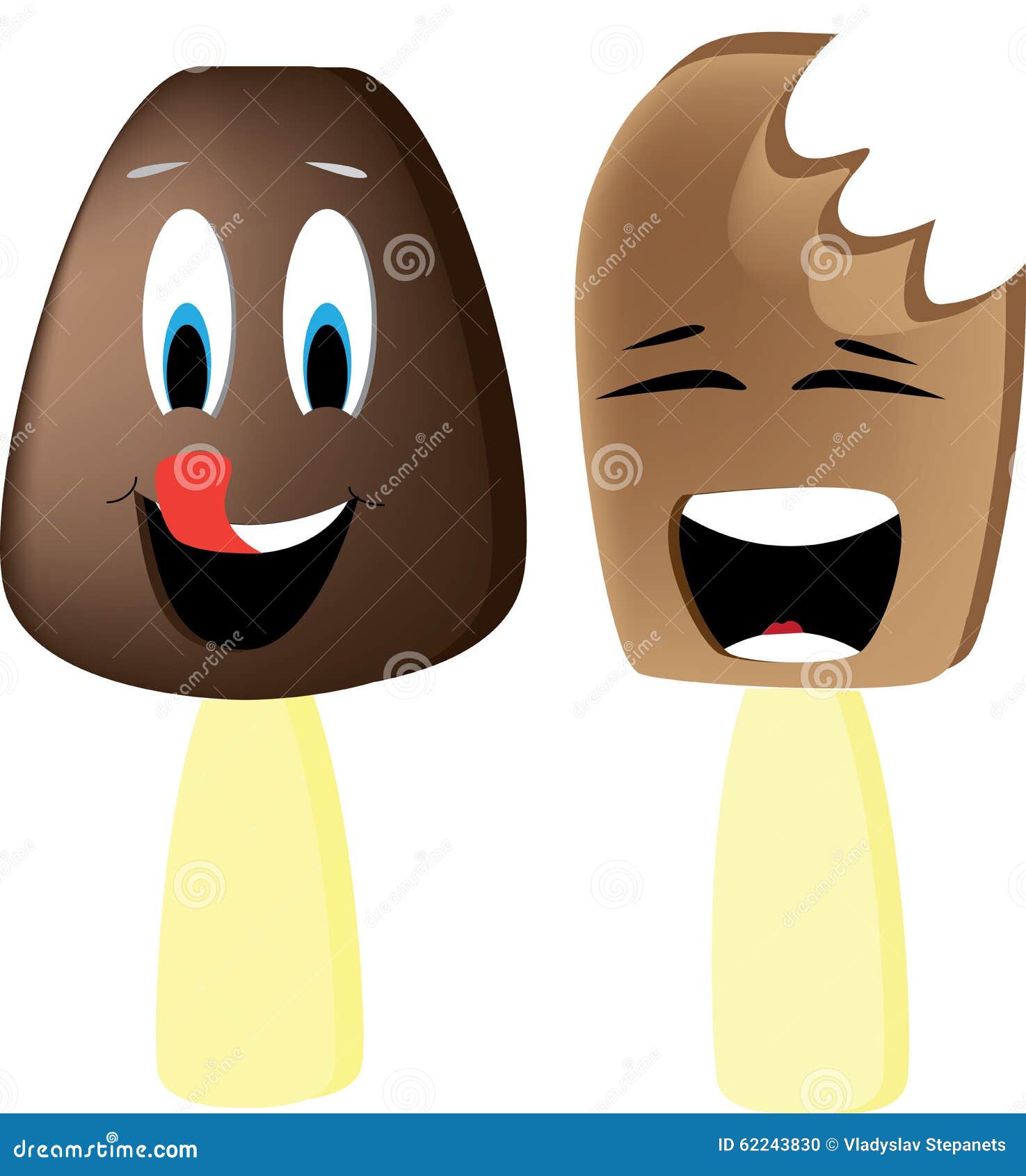 Funny Ice creams stock vector. Illustration of design 62243830