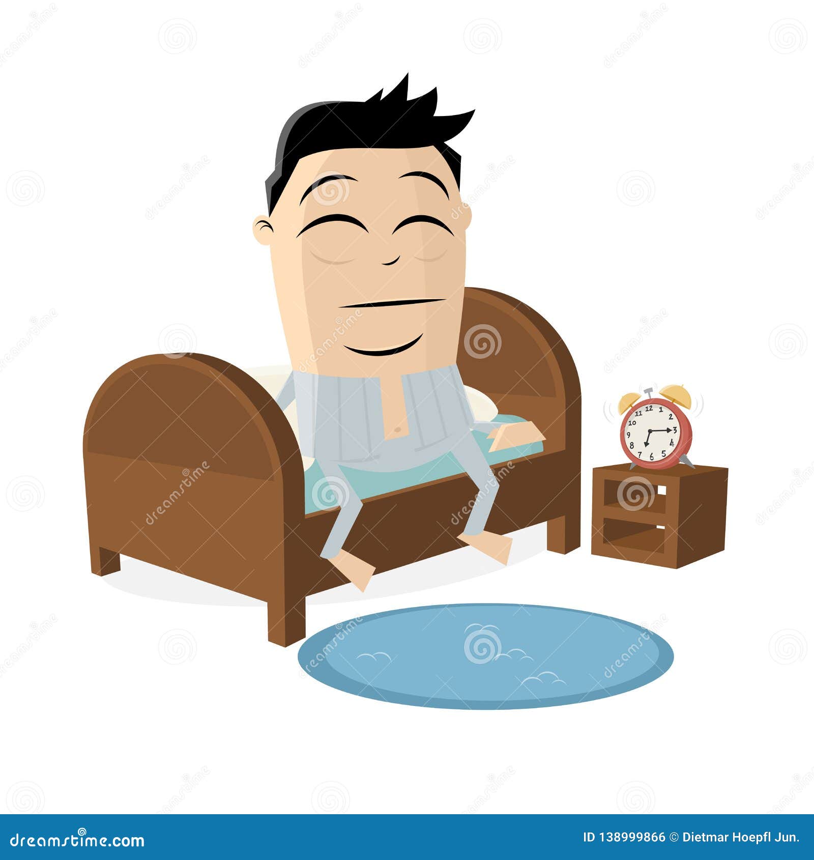 Tired Cartoon Man Getting Up from the Bed Stock Vector - Illustration of clock, routine: 138999866 Tired Cartoon Man Getting Up from the Bed Stock Vector - Illustration of clock, routine: 138999866