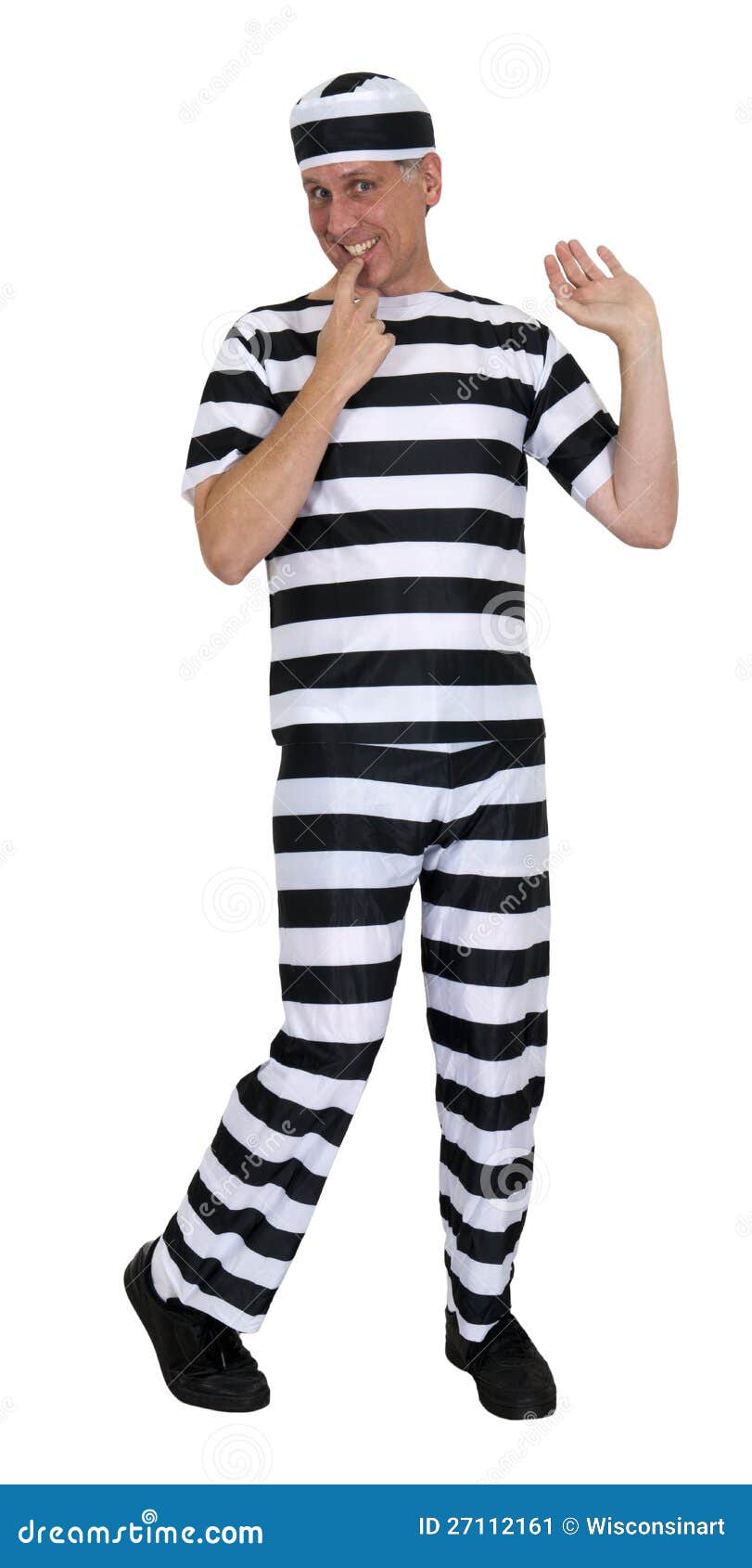 funny innocent convict burglar  on white