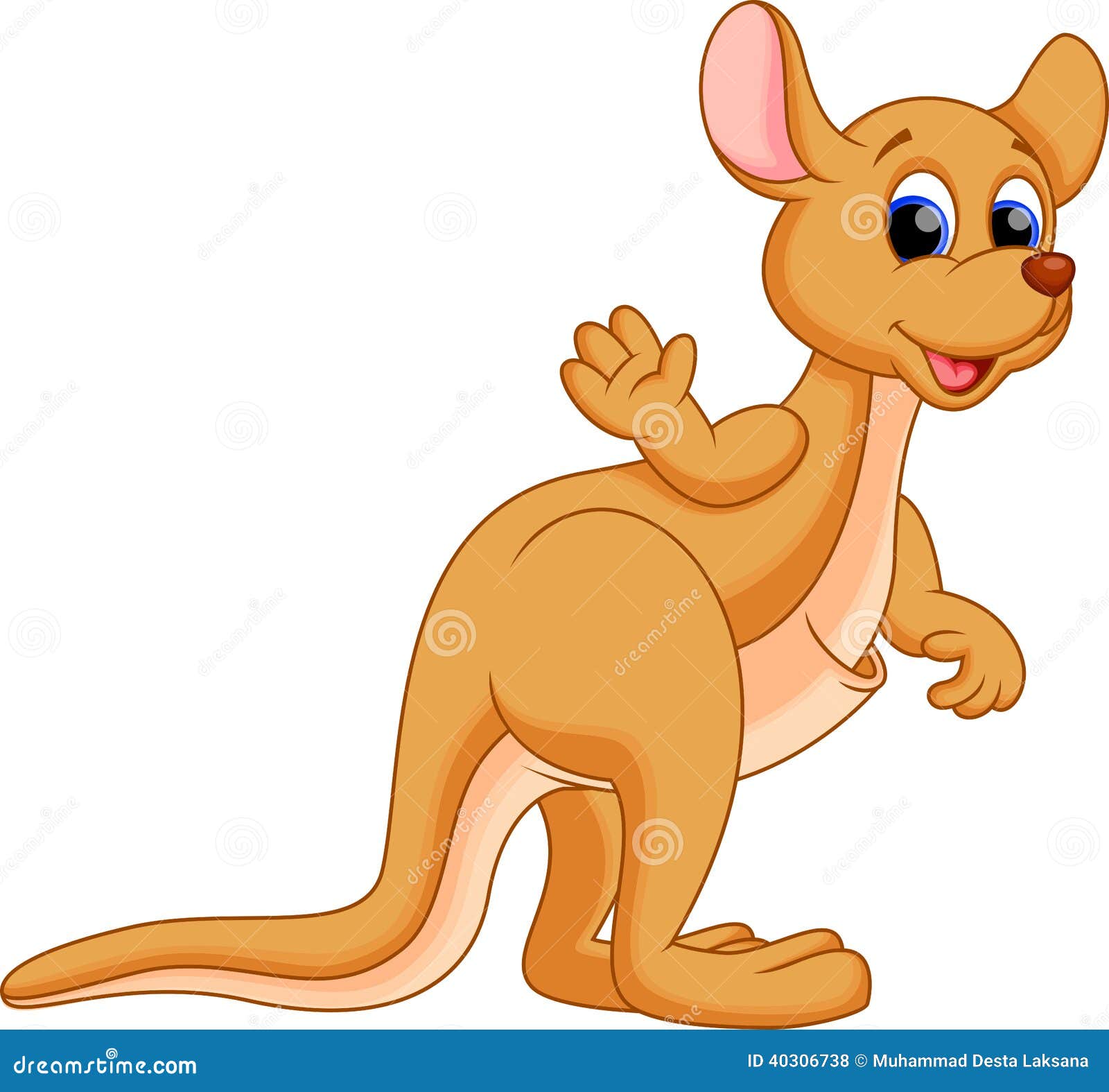 Funny kangaroo cartoon stock illustration. Illustration of kangaroo -  40306738