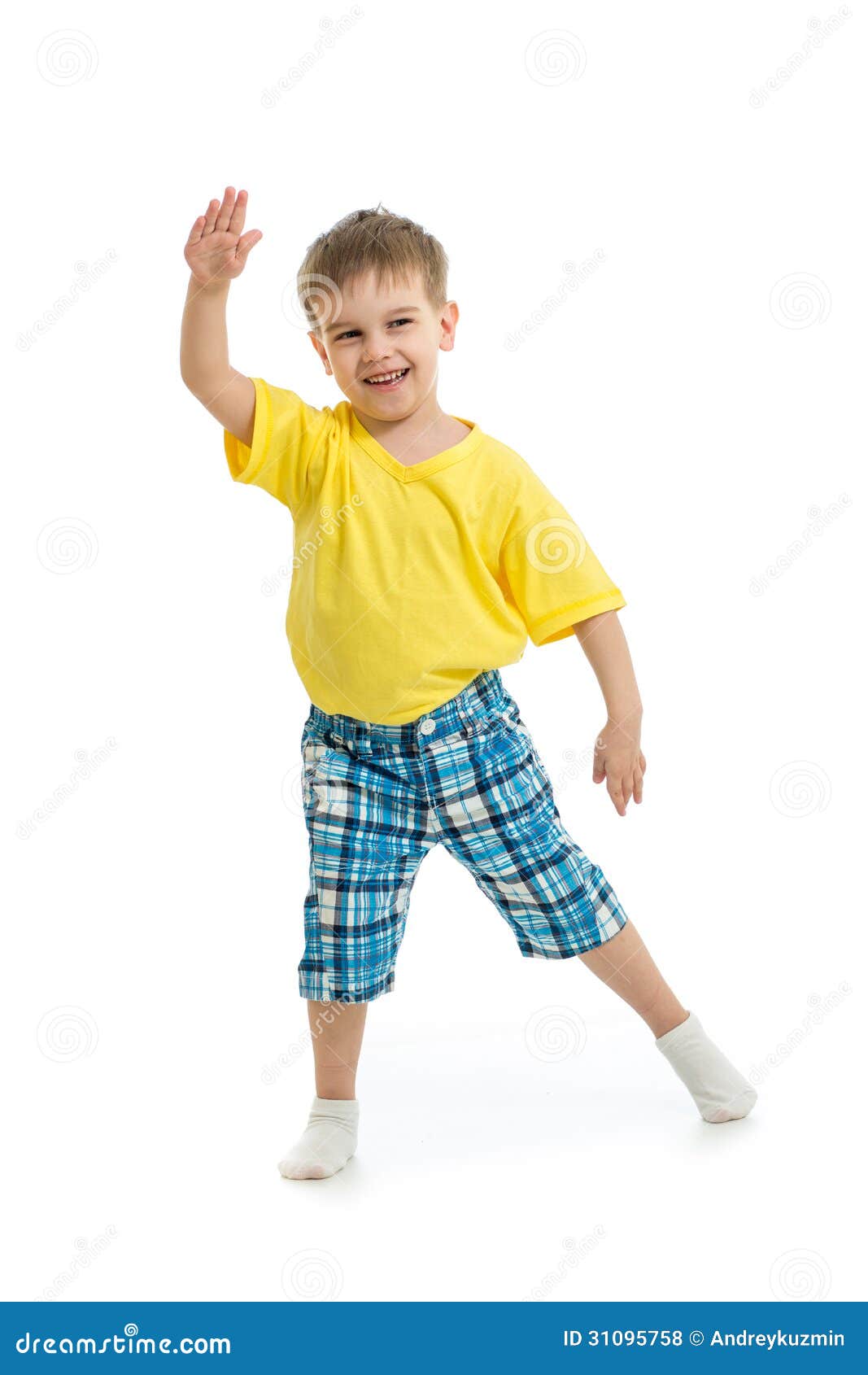 Funny Kid Boy Dancing Isolated Stock Photo Image of stature, happy
