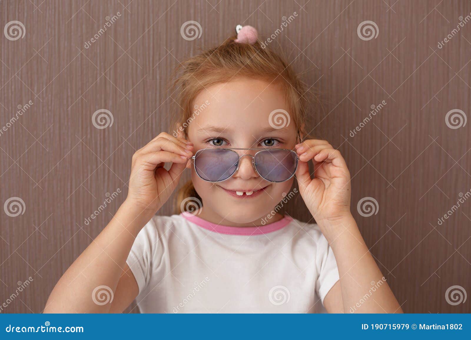 Funny Kid Girl in Sunglasses Stock Image Image of adorable, young