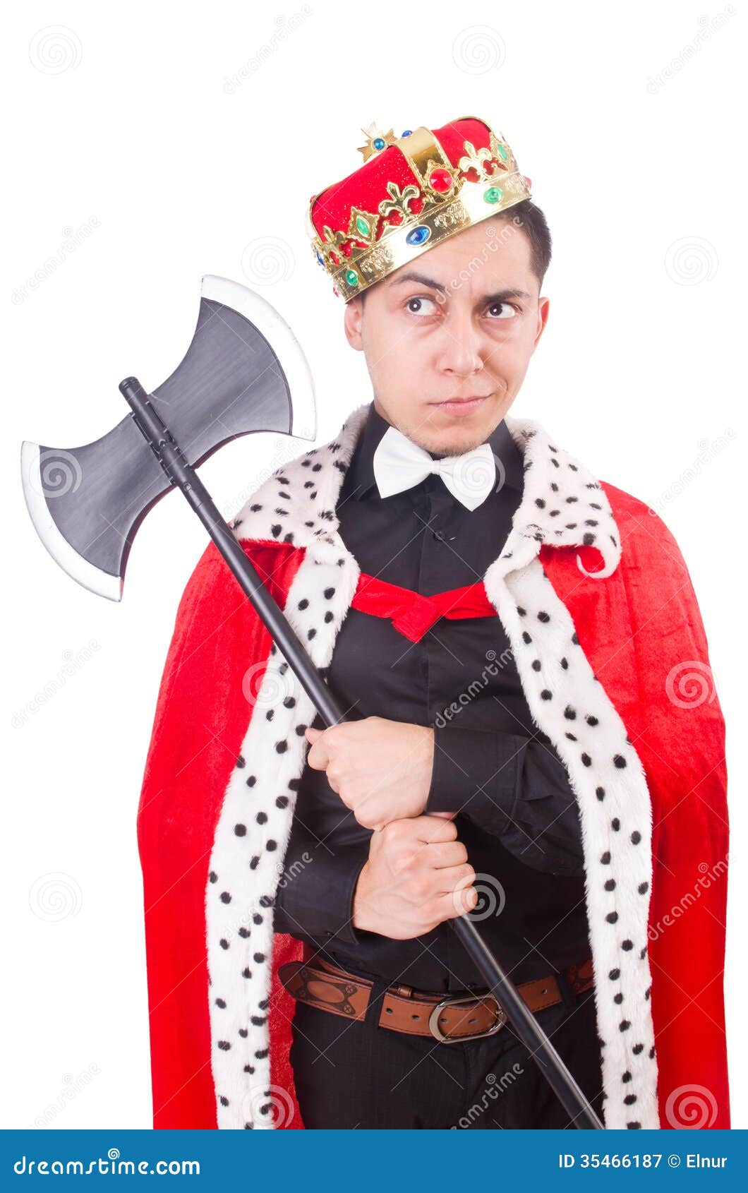 Funny King With Axe Royalty Free Stock Photography Image 35466187