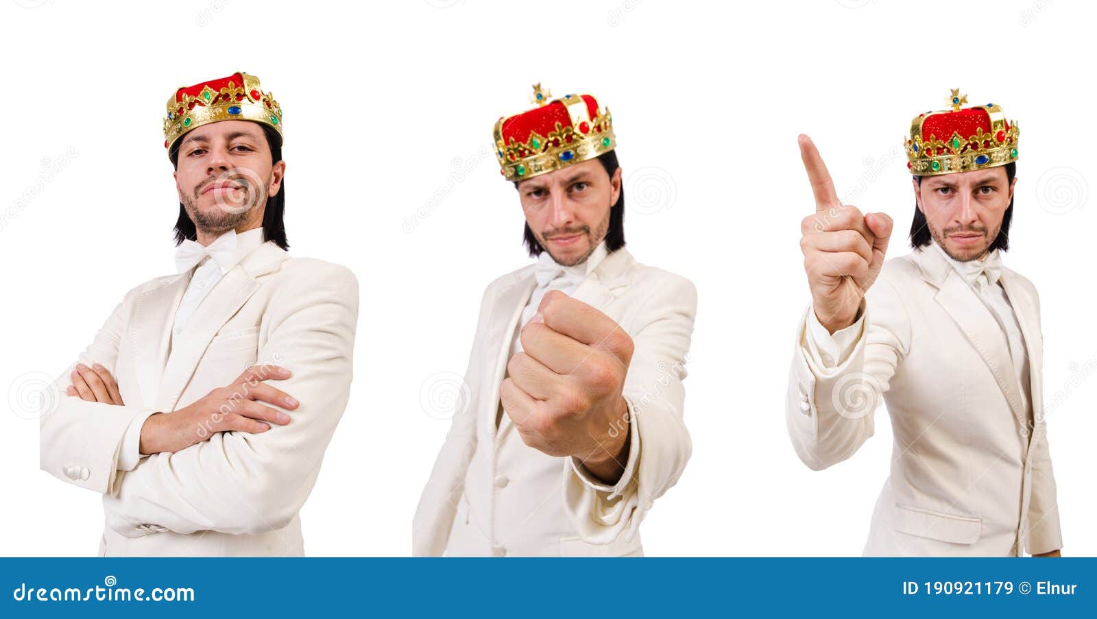 Funny King Isolated on the White Background Stock Image Image of