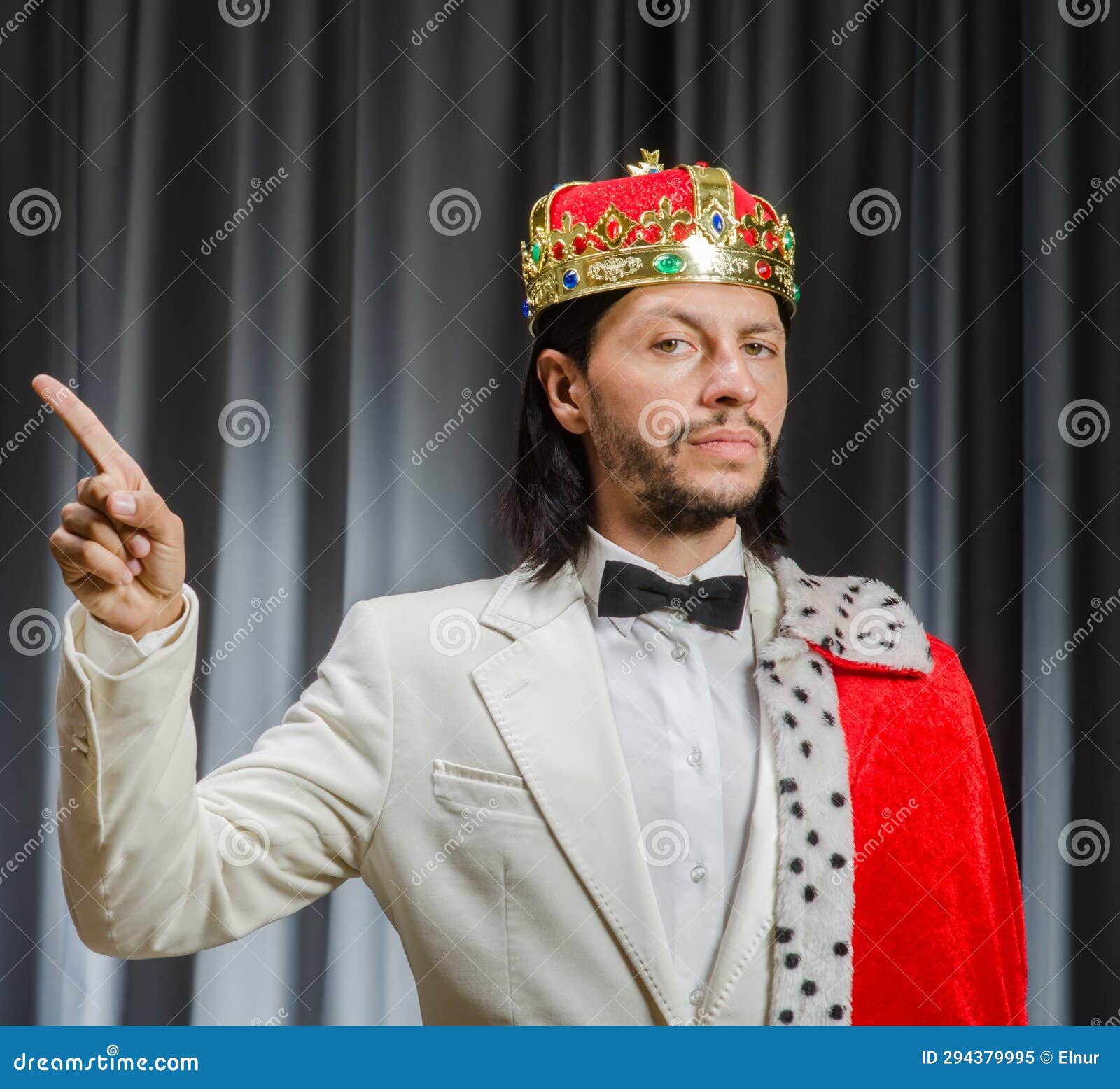 Funny King Wearing Crown in Coronation Concept Stock Image Image of