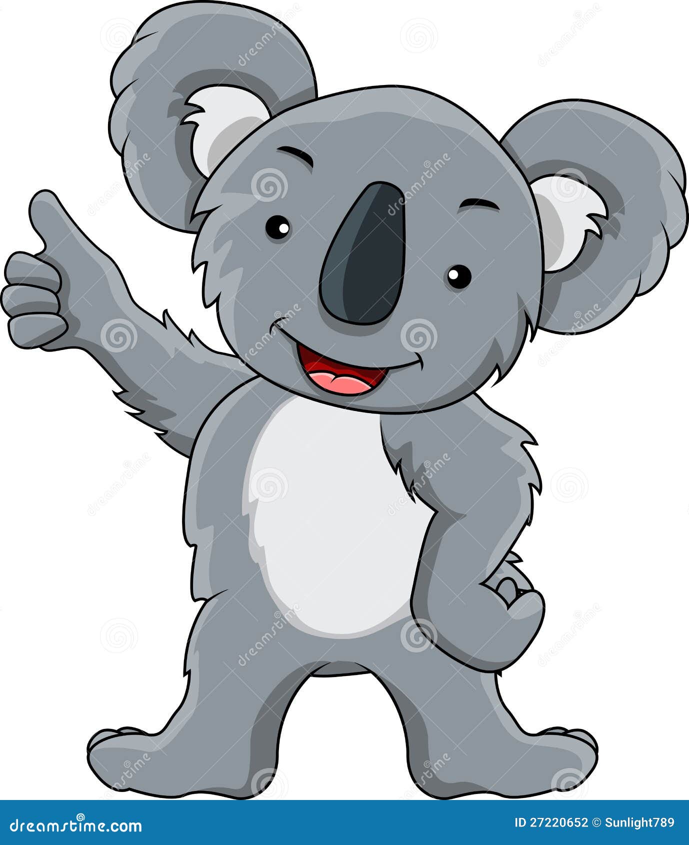 Funny koala cartoon stock illustration. Illustration of fauna - 27220652