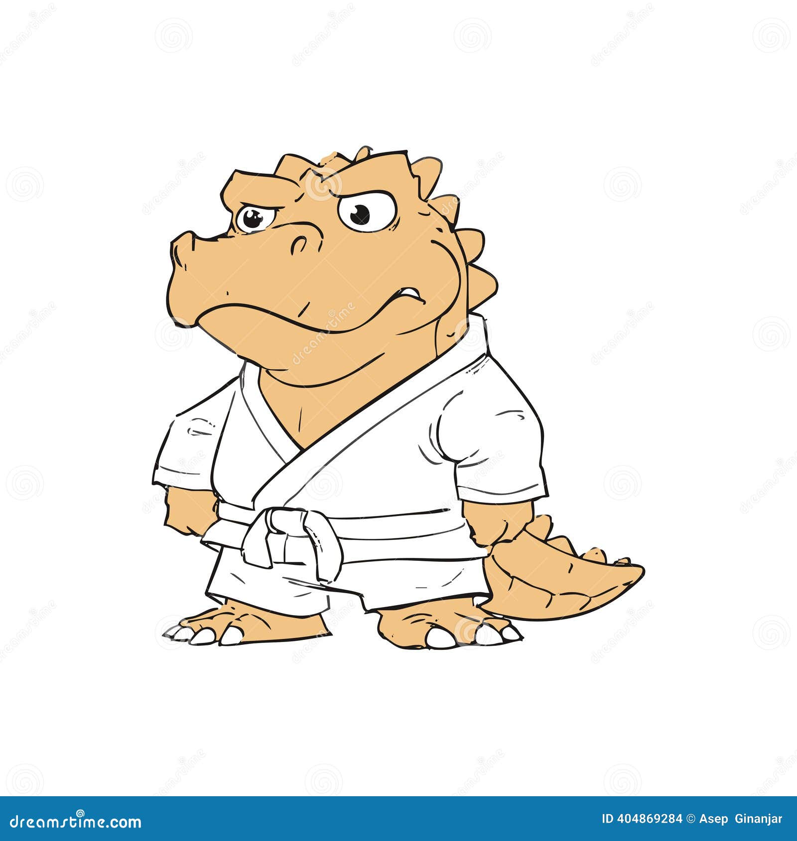 Funny Komodo Dragon Judo Fighter Stock Vector - Illustration of  competition, white: 404869284