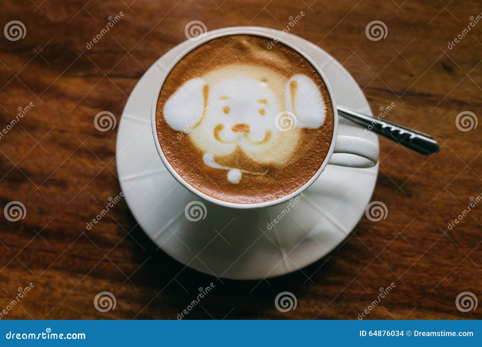 Funny Latte Stock Photo Image Of Cream Espresso Background
