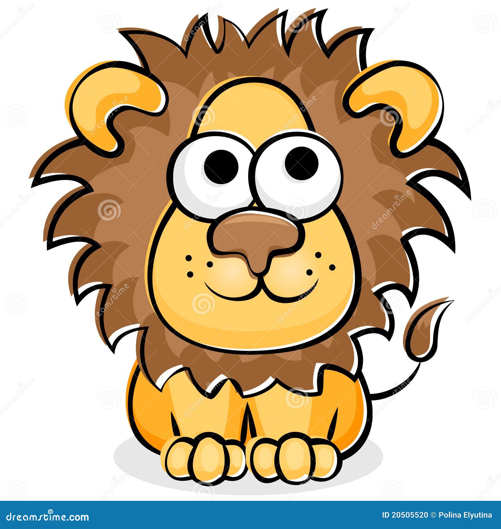 Funny lion stock vector. Illustration of lion, wild, cartoon - 20505520