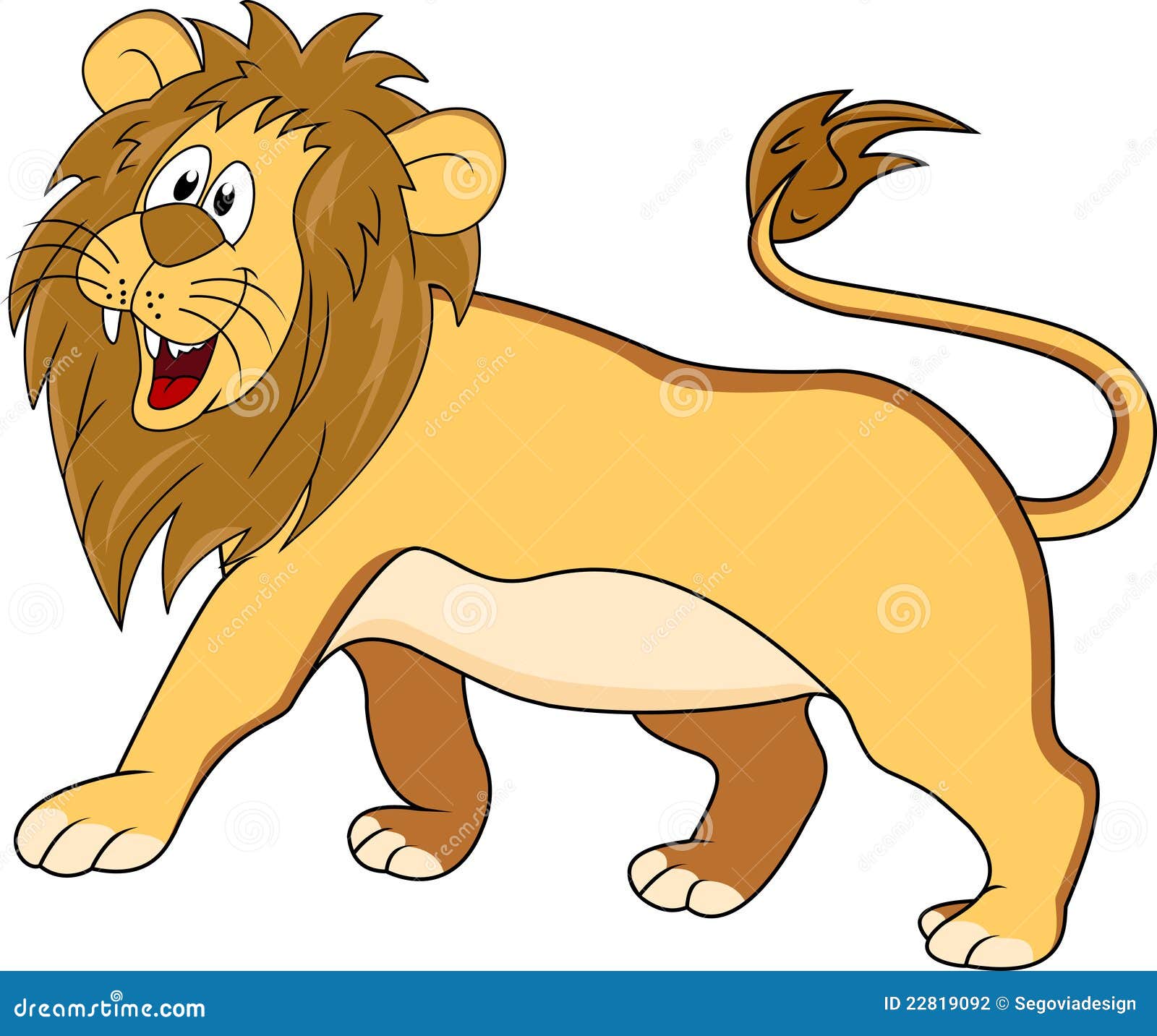 Funny lion cartoon stock vector. Illustration of mascot - 22819092