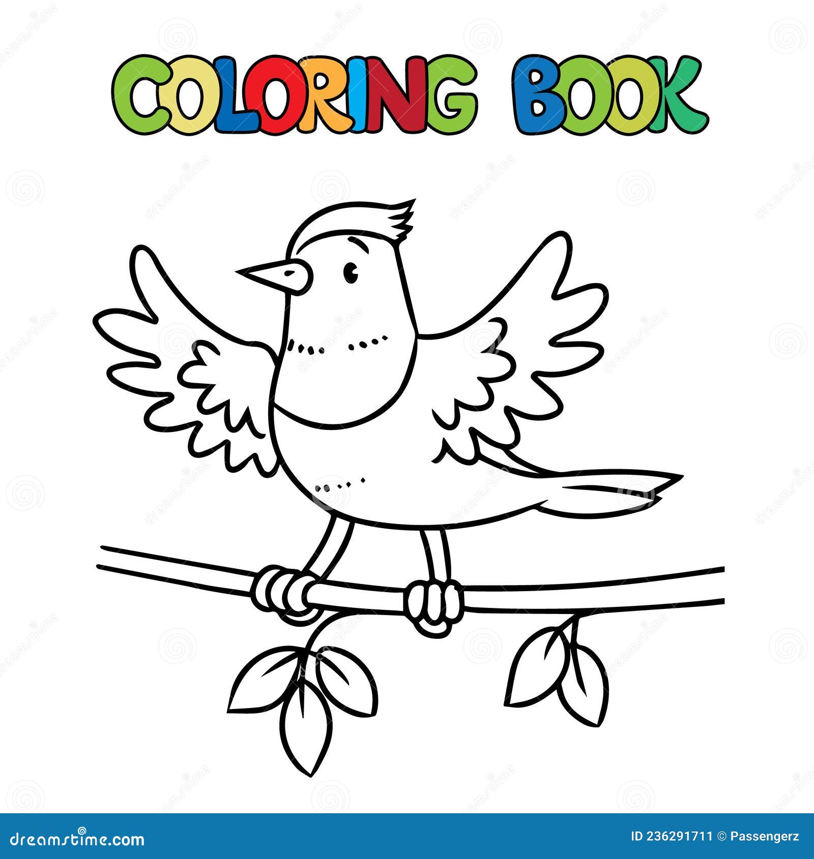 Funny Little Bird. Farm Animals Coloring Book Stock Vector - Illustration  of chicken, child: 236291711