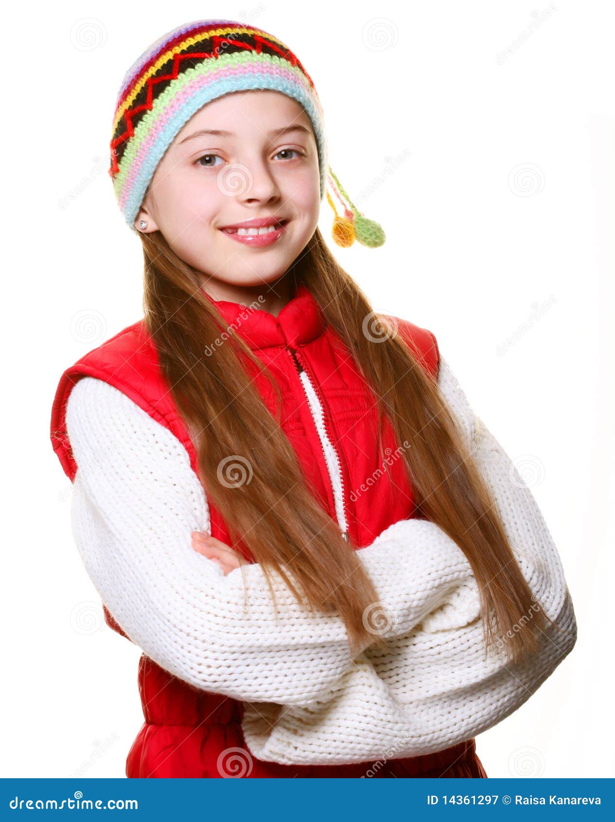 Funny little girl stock image. Image of cheerful, child - 14361297