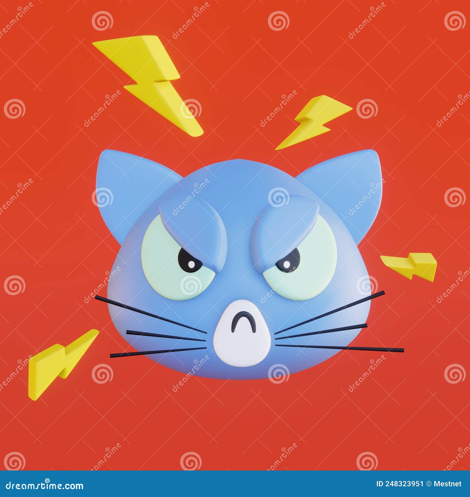 Angry Cat with different emoji – LINE Emoji