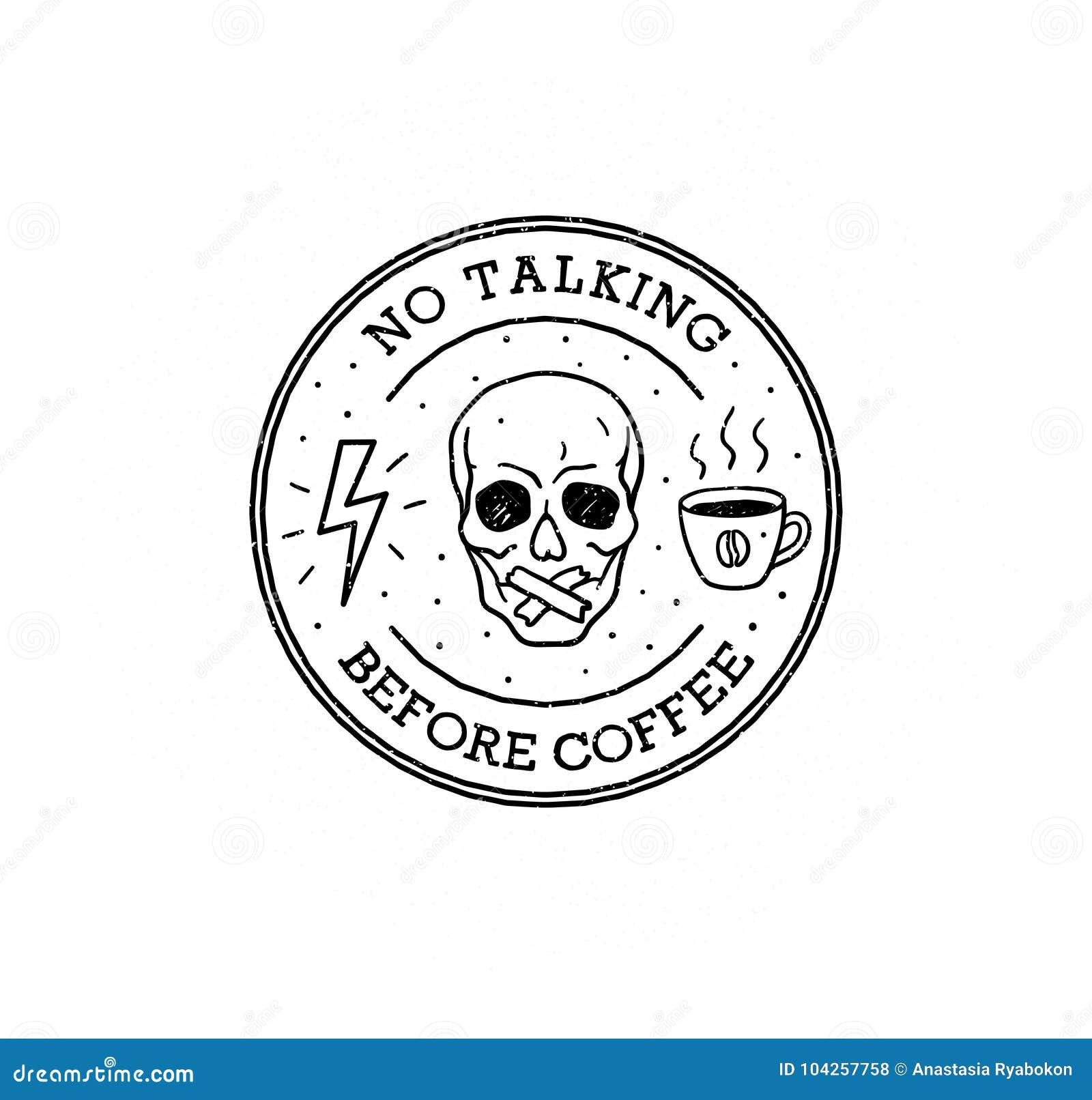 Funny Logo Badge Design about Coffee Vector Print Stock Vector -  Illustration of concept, house: 104257758
