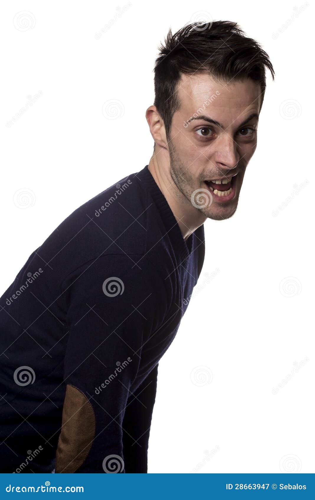 Funny man stock image. Image of smile, look, lock, male 28663947