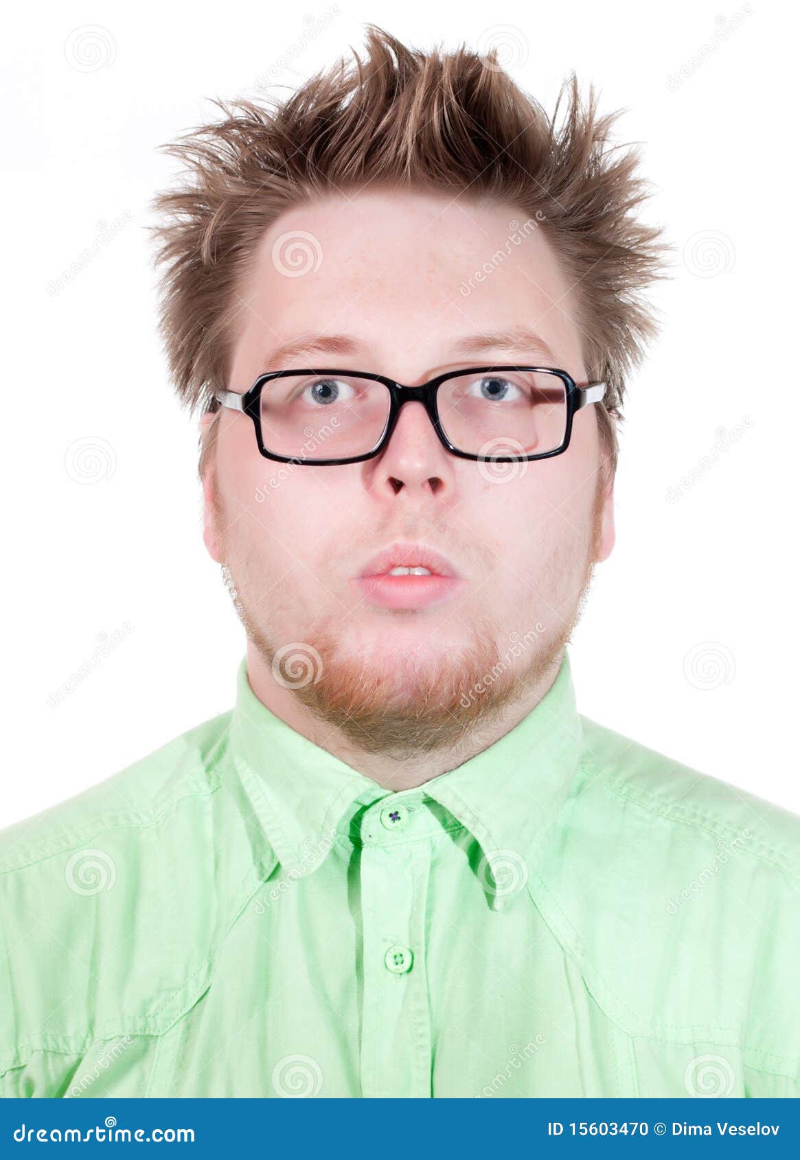 Funny man in black glasses stock photo. Image of bizarre 15603470