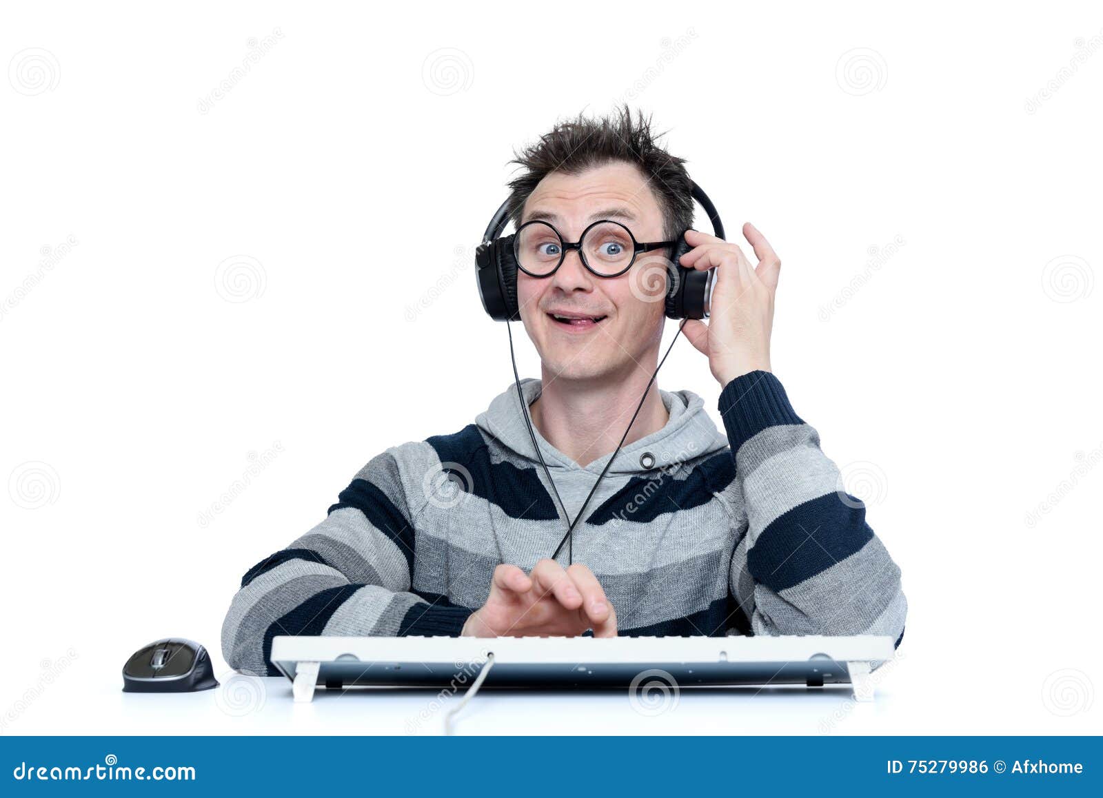 Funny Programmer Man Keyboard Front Computer Stock Photos - Free \u0026  Royalty-Free Stock Photos from Dreamstime, image size:1600x1158
