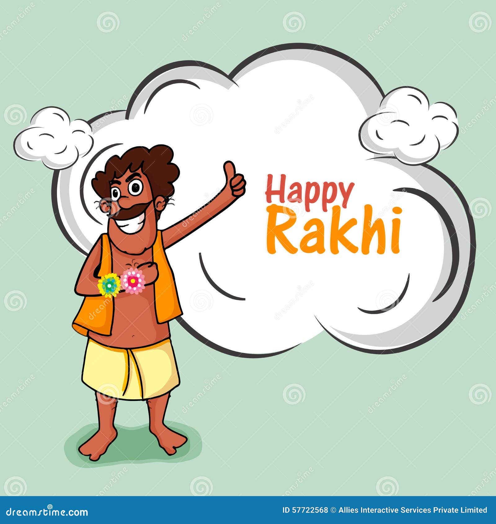 Funny Man for Raksha Bandhan Celebration. Stock Illustration - Illustration  of family, beautiful: 57722568