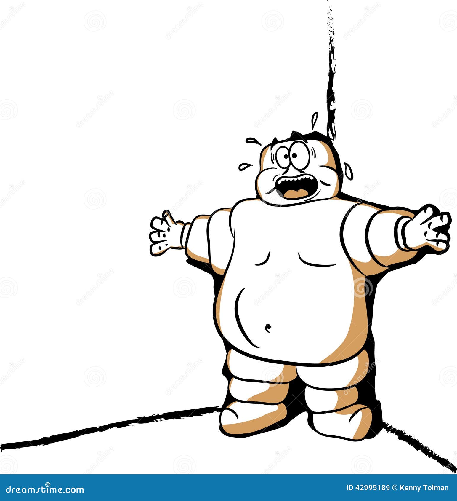 Funny Marshmallow Guy in Corner Stock Illustration Illustration of