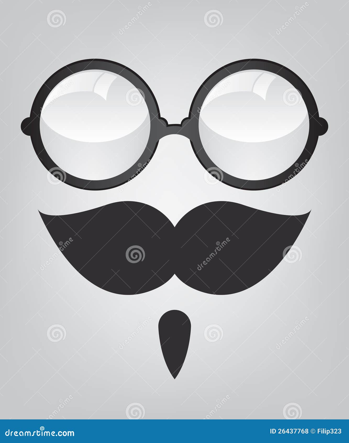 Funny Mask Retro Sunglasses and Mustache Stock Vector Illustration of